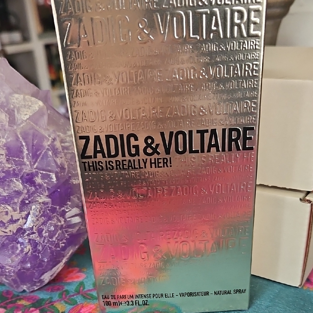 Zadig & Voltaire Iridescent Pink-to-Green Metallic Box